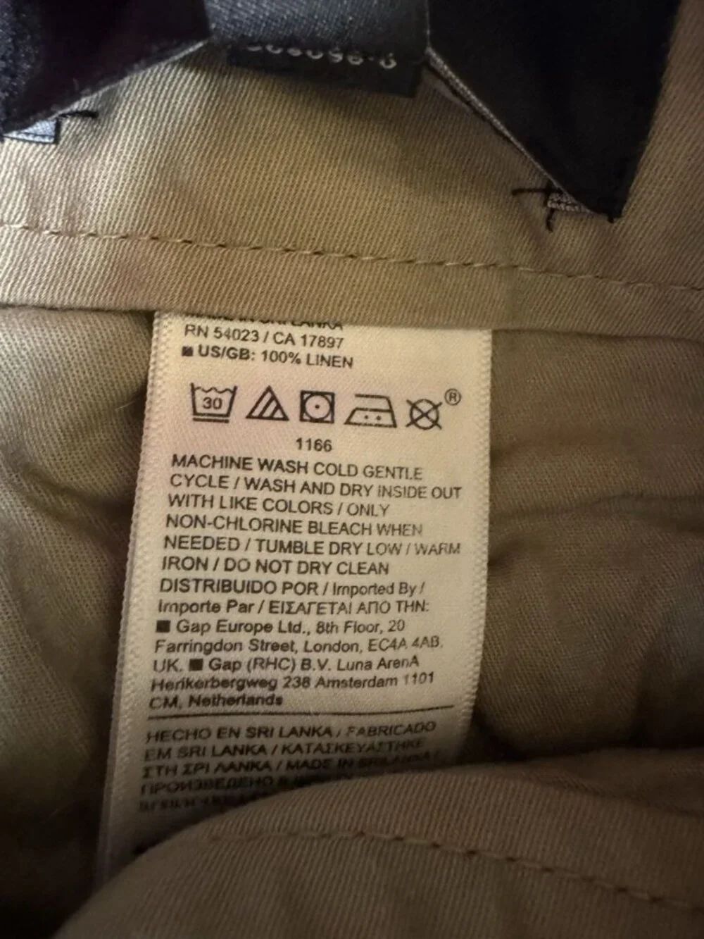 Banana Republic 100% Linen Shorts Men’s 33 Navy Flat Front Casual